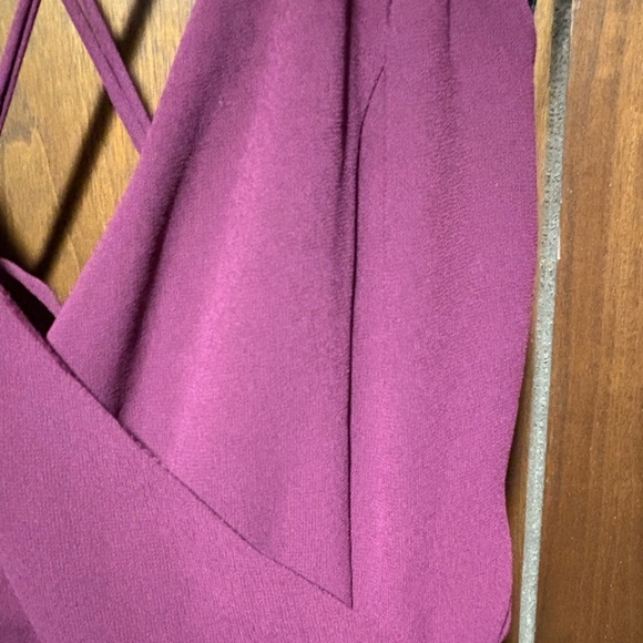 Lulu's Wine Ruffle Dress - Picture 4 of 14